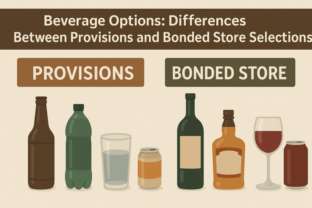 Beverage Options: Differences Between Provisions and Bonded Store Selections