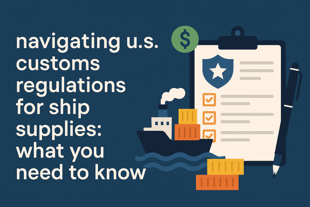 Navigating U.S. Customs Regulations for Ship Supplies: What You Need to Know