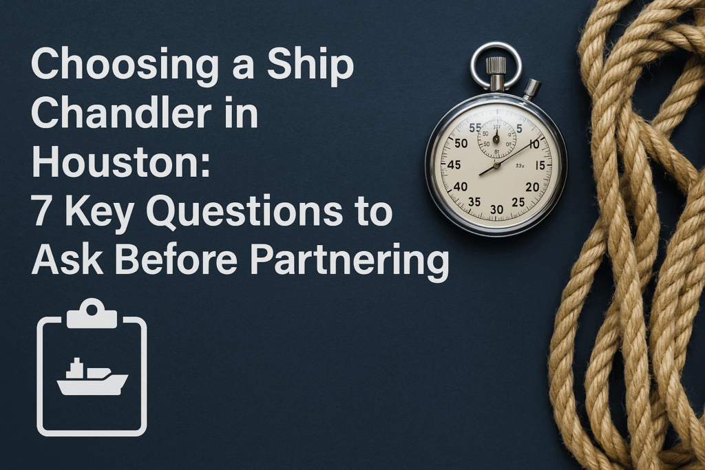 Choosing a Ship Chandler in Houston: 7 Key Questions to Ask Before Partnering