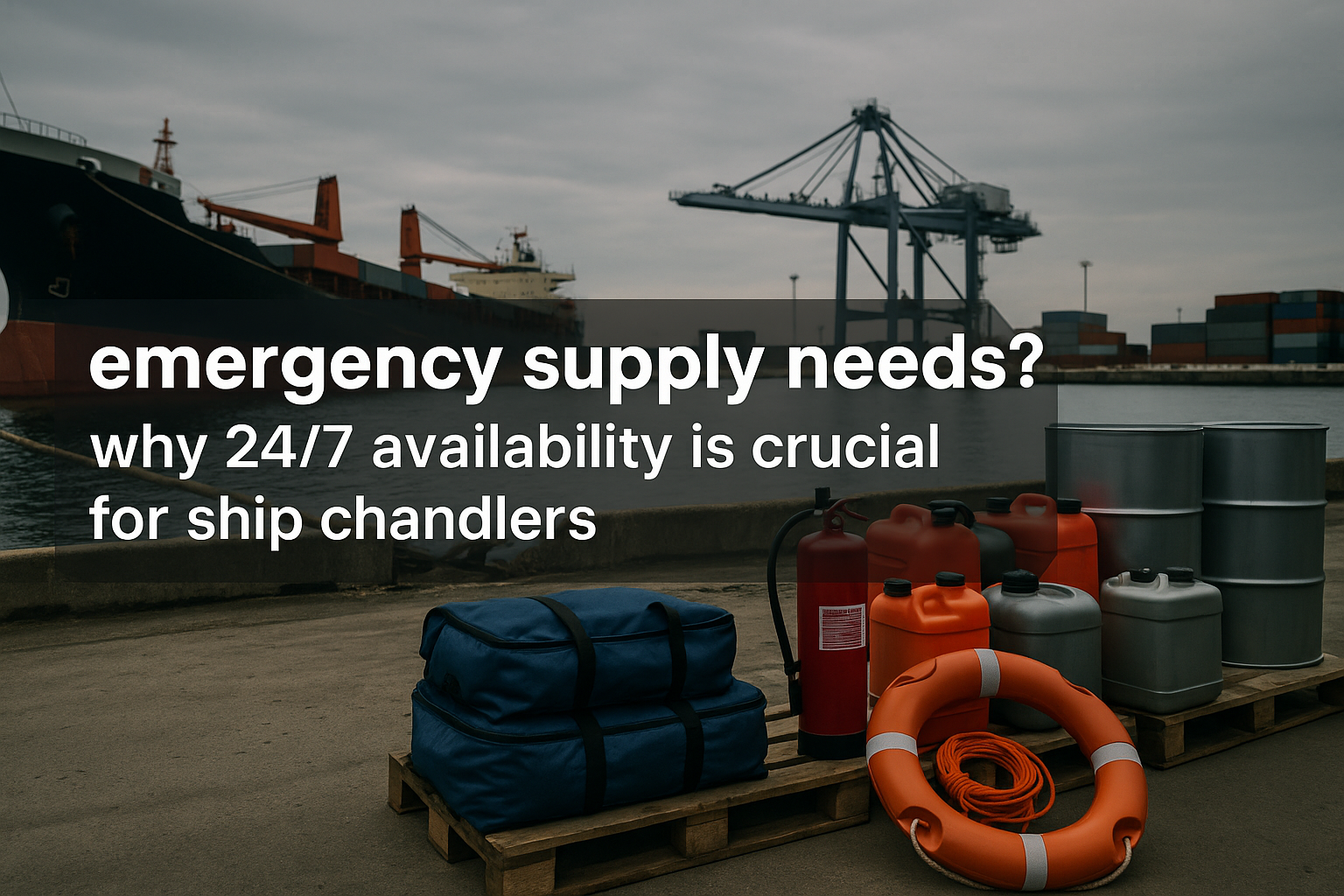 Emergency Supply Needs? Why 24/7 Availability is Crucial for Ship Chandlers