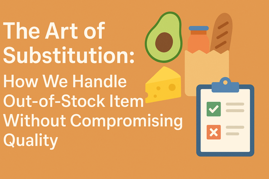 The Art of Substitution: How We Handle Out-of-Stock Items Without Compromising Quality