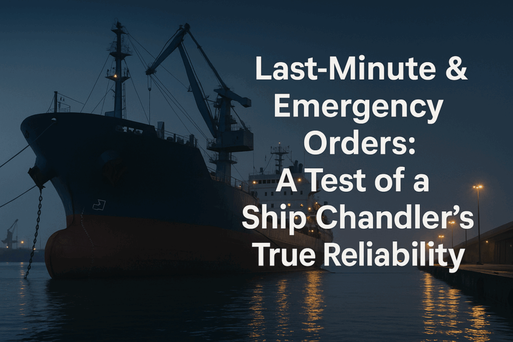 Navigating the Uncharted: Why Last-Minute Ship Supply is Your Vessel's Lifeline
